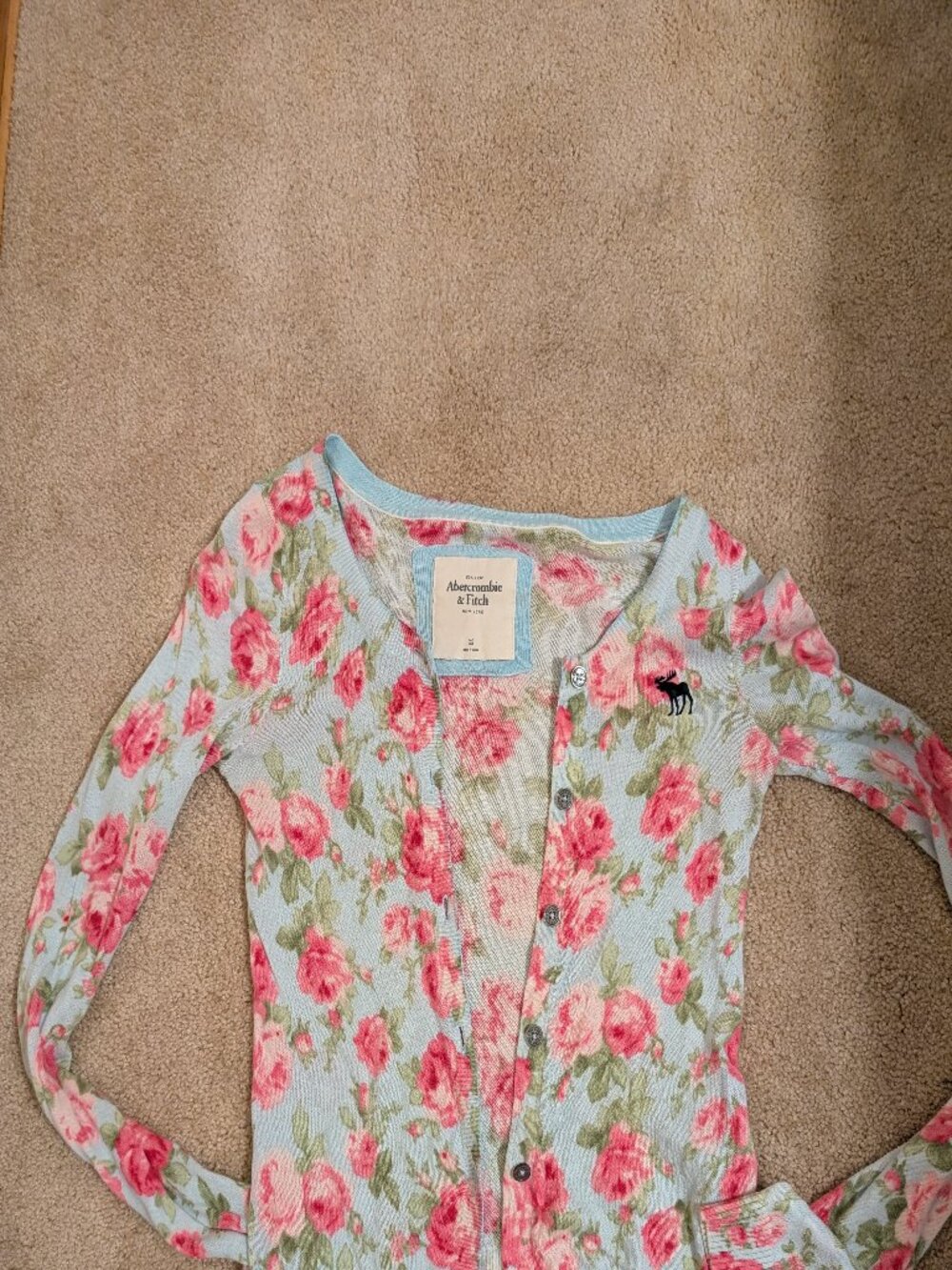 Abercrombie floral cardigan Y2K size XS